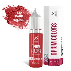 Концентрат для татуажа губ AS Company (Алина Шахова) - Opium Colors L10 Dark Scarlet Organic, 15мл
