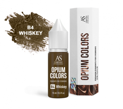 Пигмент для татуажа бровей AS Company (Алина Шахова) - Opium Colors B4 Whiskey, 15мл