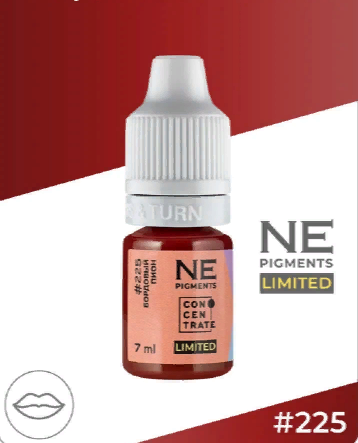 Пигмент для татуажа губ NE Pigments - Бордовый пион #225, 7мл 