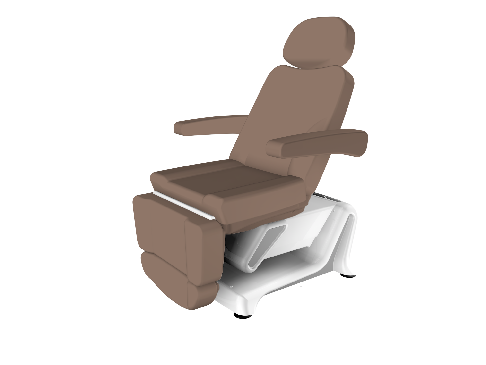 NEW! IONTO-KOMFORT XTENSION LIEGE косметологическое кресло-кушетка, мягкая обивка, коричневый цвет