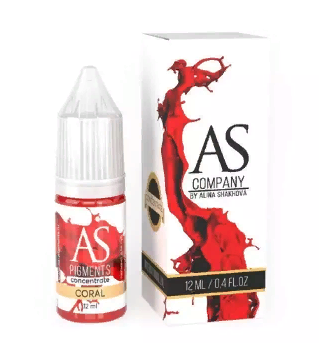 Концентрат для татуажа губ AS Company (Алина Шахова) - Coral (Коралл), 12мл