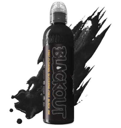 Краска для татуировки World Famous - Blackout, 60мл (2Oz), универсальный черный