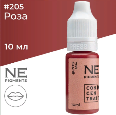 Пигмент для татуажа губ NE Pigments - Роза #205, 10мл 
