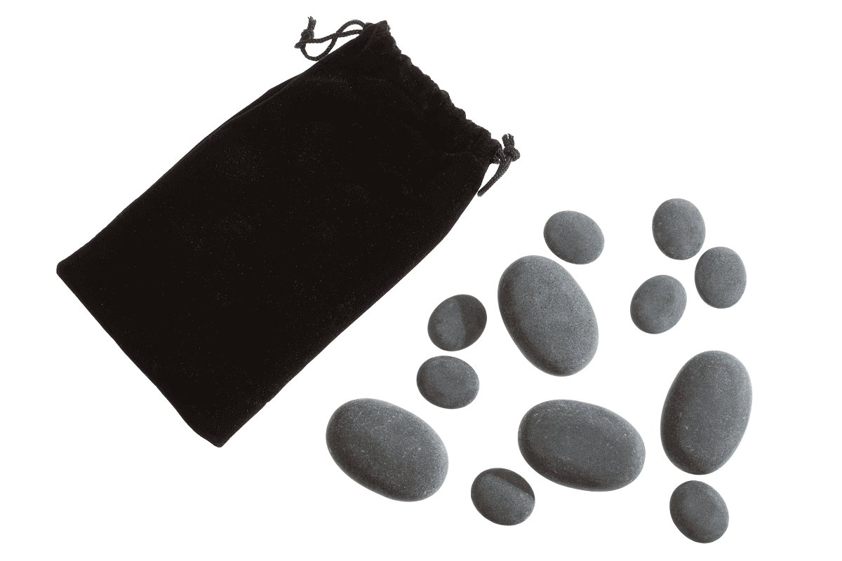 Набор базальтовых камней для стоунтерапии. Набор 12 шт
