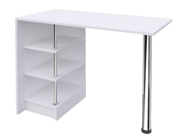 АСД 116.02 Стол маникюрный с открытыми полками, цвет белый