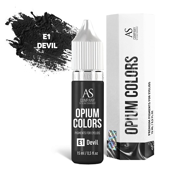 Пигмент для татуажа век AS Company (Алина Шахова) - Opium Colors E1 Devil, 15мл