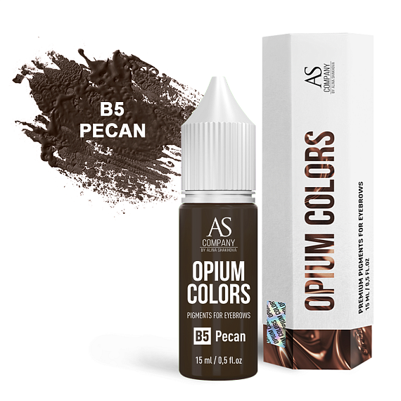 Пигмент для татуажа бровей AS Company (Алина Шахова) - Opium Colors B5 Pecan, 15мл