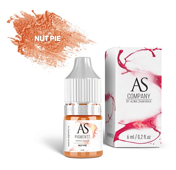 Пигмент для татуажа губ AS Company (Алина Шахова) - Nut pie (Ореховое пралине), 6мл