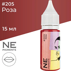 Пигмент для татуажа губ NE Pigments - Роза #205, 15мл 