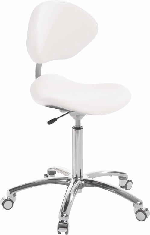 SATTELSTUHL cтул мастера со спинкой трапеция, белый цвет