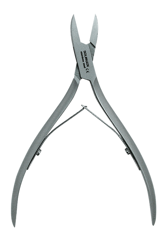 Щипцы угловые с закругленным концом для ногтей и кожи 11,5 см