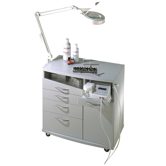 АСД 204.01 Тумба «Воркспейс» с УФ-блоком, 4 ящика, выдвижная полка, цвет белый