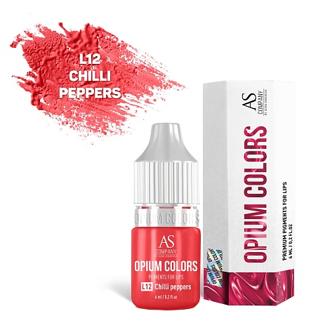 Концентрат для татуажа губ AS Company (Алина Шахова) - Opium Colors L12 Chilli Peppers, 6мл