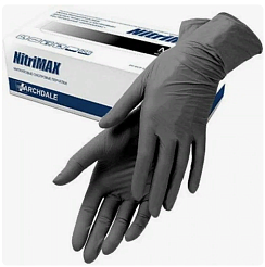 Перчатки нитриловые L Nitrile / NitriMax- черные, 50 пар (4г)