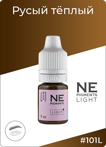 Пигмент для татуажа бровей NE Pigments  - Русый тёплый Light #101L, 7мл 