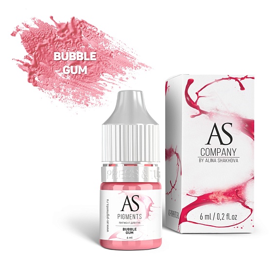 Пигмент для татуажа губ AS Company (Алина Шахова) - Bubble gum (Жевательная резинка), 6мл