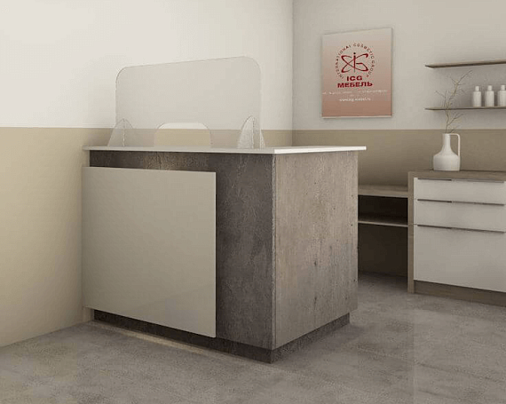 2019-1 Экран на ресепшен из оргстекла