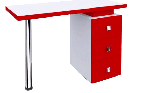 АСД 116.07 Стол маникюрный, цвет: красный глянец