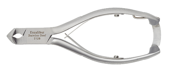 Кусачки для ногтей, полукруглый срез, длина щипцов 14 см, лезвия 24 мм