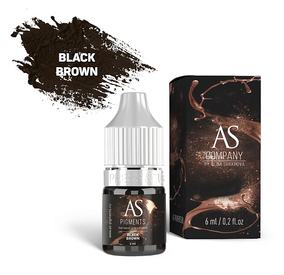 AS Company (Алина Шахова) - Black brown (Темный Брюнет), 6мл