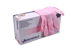 Перчатки нитриловые XS NitriMax - розовые, 50 пар (3,8г)