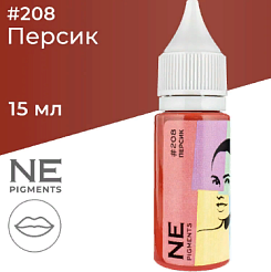 Пигмент для татуажа губ NE Pigments - Персик #208, 15мл 